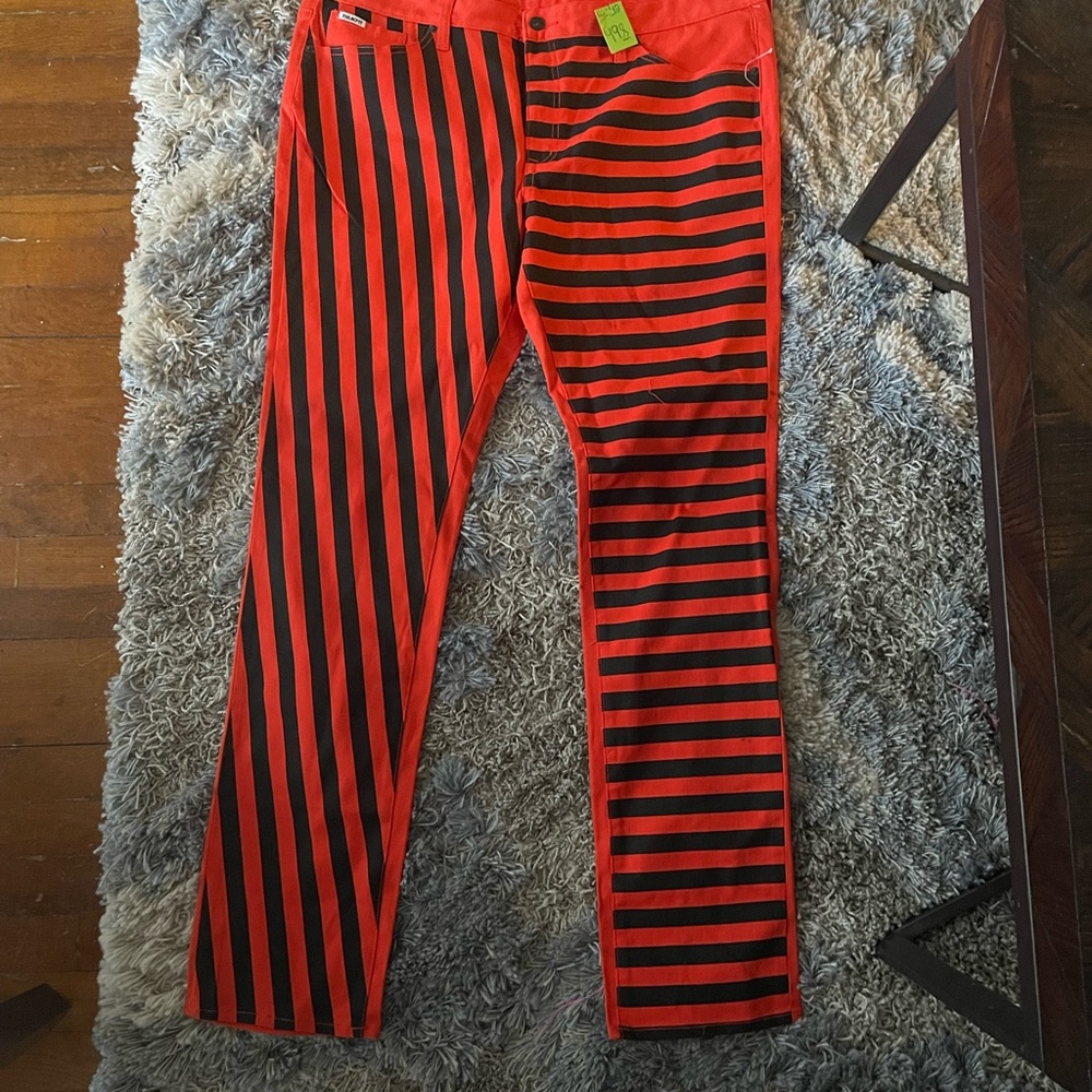 Orange and Black Striped TRUKFIT JEANS 42